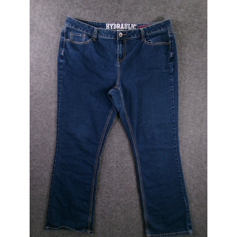 Hydraulic Jeans Womens 20W Blue Slim Fit Boot Bootcut Dark Wash Classic Casual
